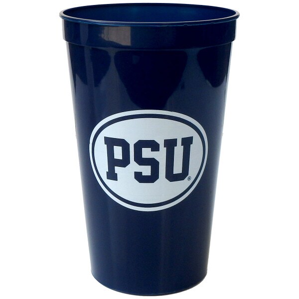 navy plastic cup with PSU